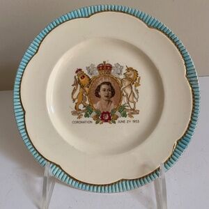 Clarice Cliff Queen Elizabeth Coronation Plate